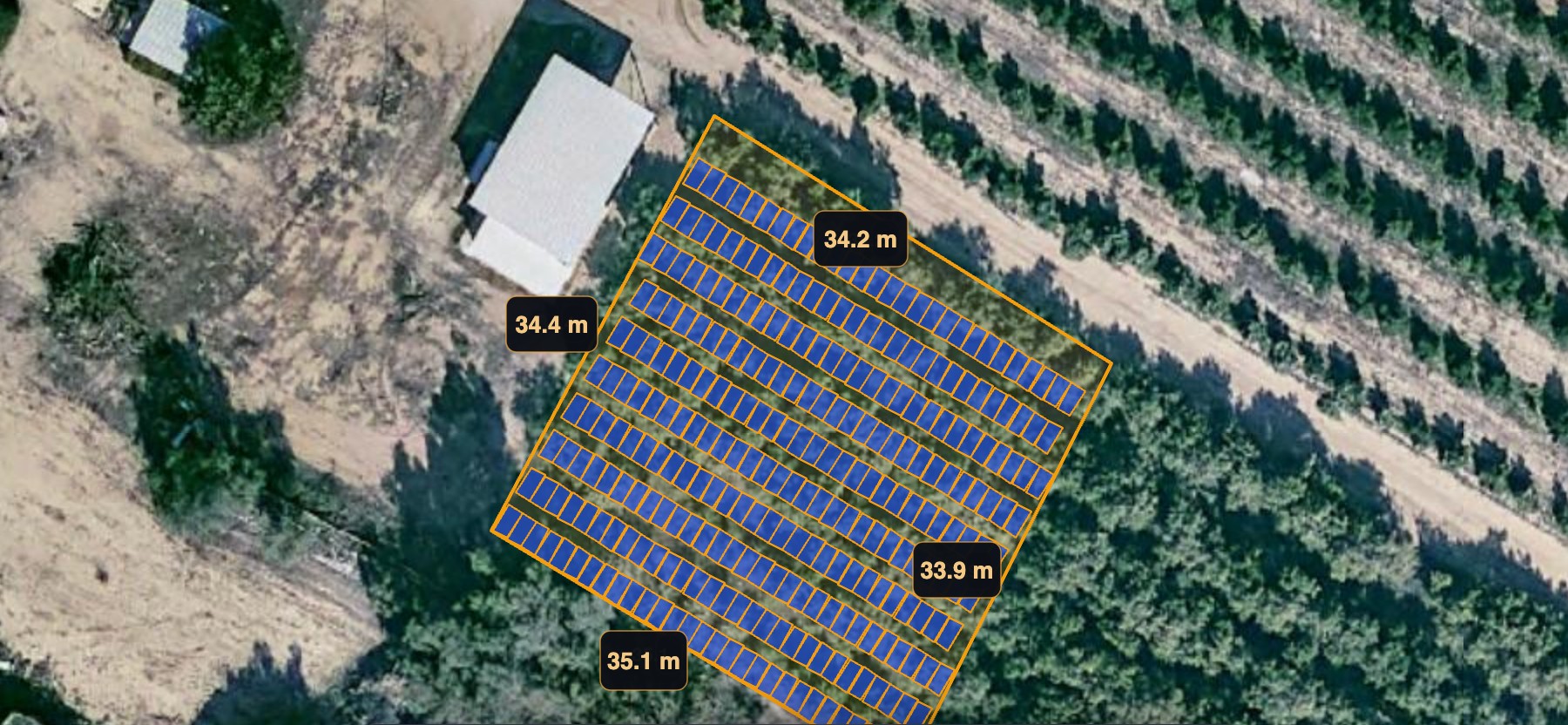 Customer System Layout generated from the marked project area